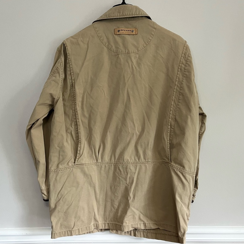 Sperry Top-Sider Khaki Canvas Chore Jacket | Menβs L Utility Field Coat - Picture 3 of 15